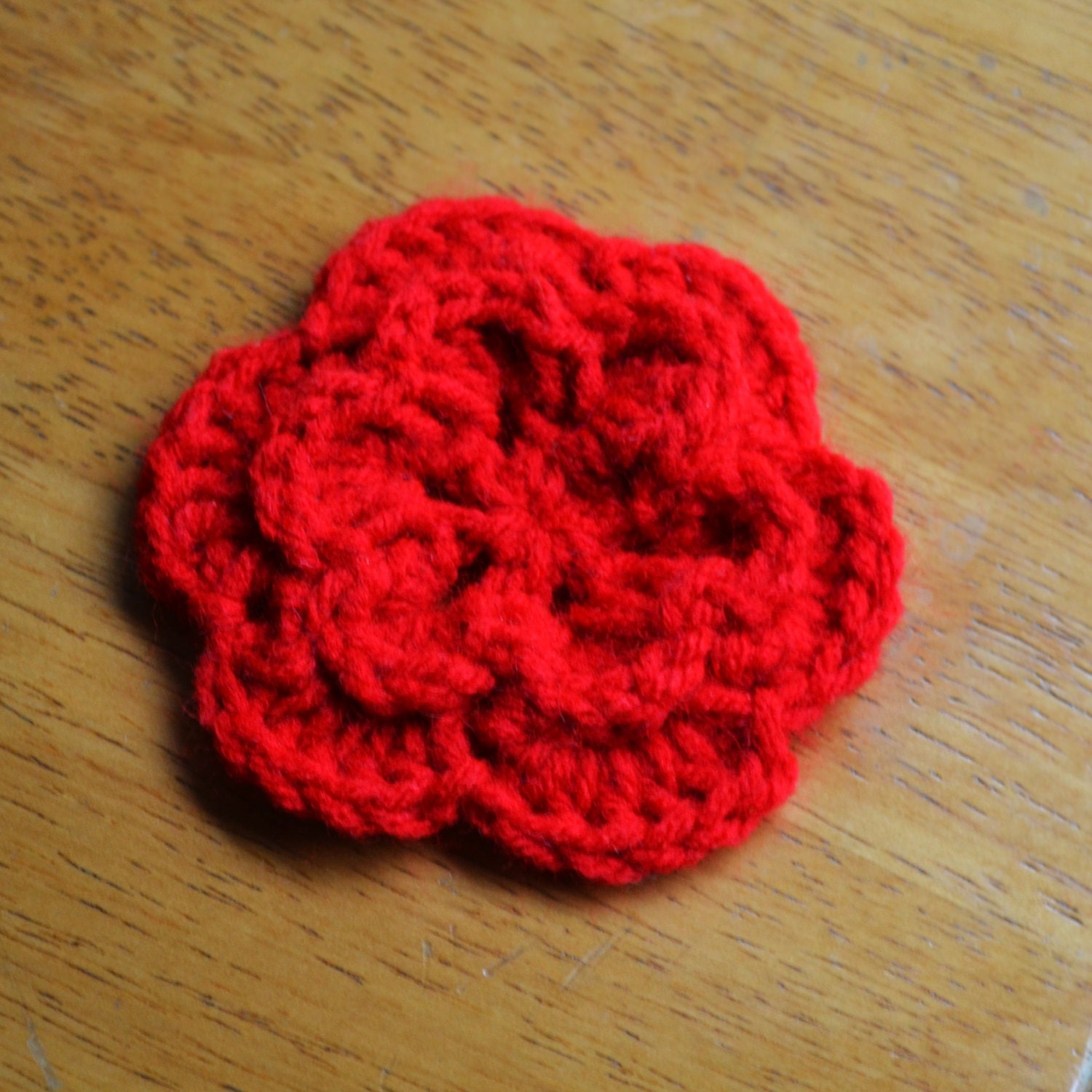 Immediate Instant Download Easy Crochet Sweater Flower Pattern DIY do it yourself pdf floral hat headwrap headband red pansy rose