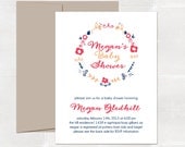 sweet floral shower party collection. baby or bridal shower invitation. printed and handmade Il_170x135