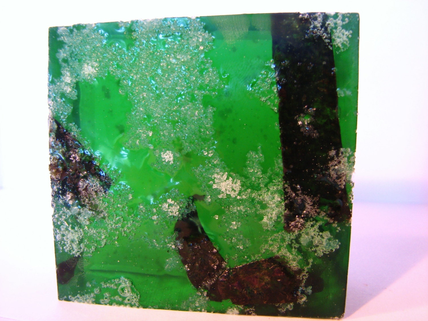 SOAP- Sea Salt Kelp Soap - Handmade Soap - Vegan Soap - Glycerin Soap- Soap Gift - emerald green 2013 trends