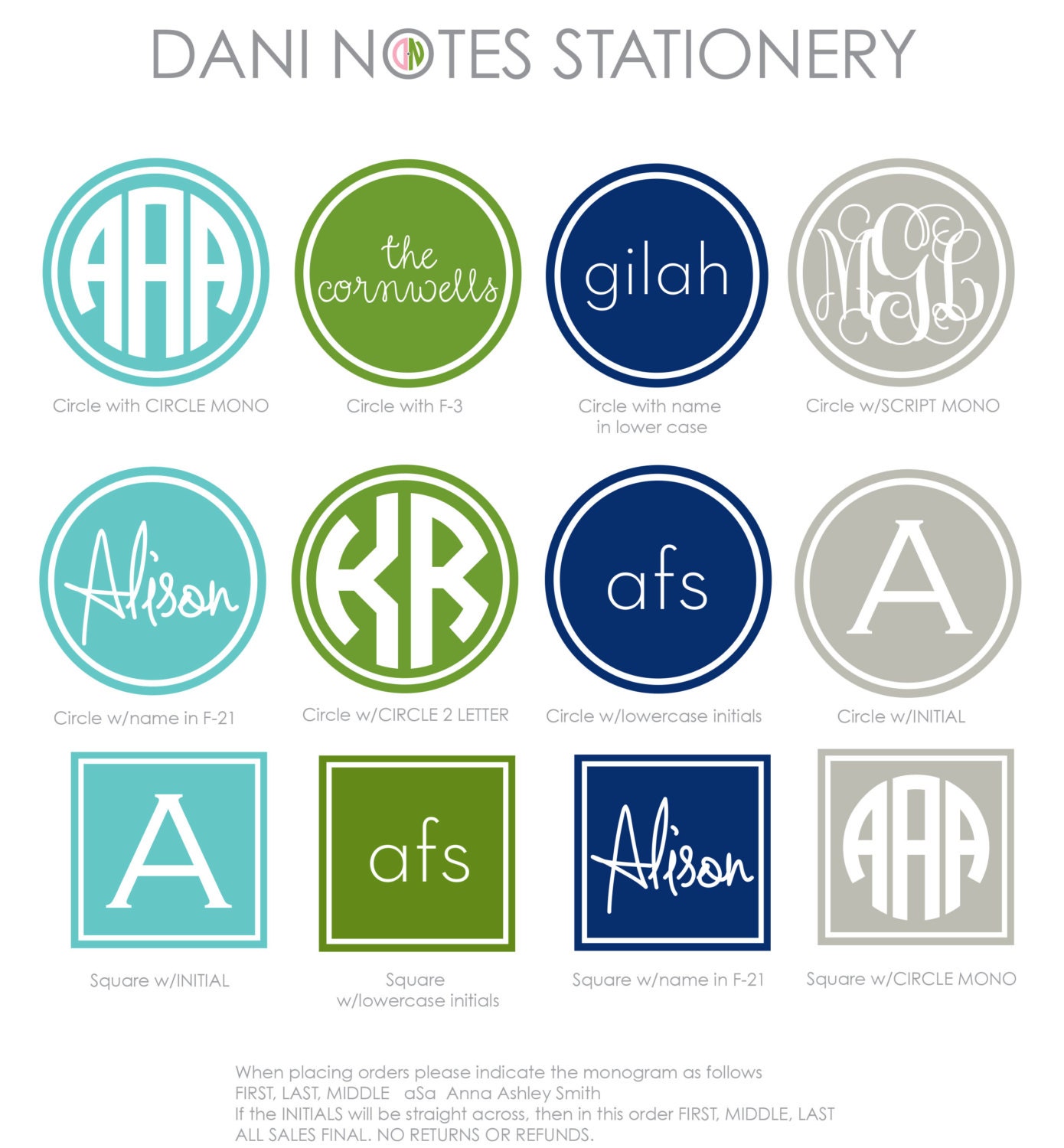 Personalized Melamine Platter Multi stripe with script mono