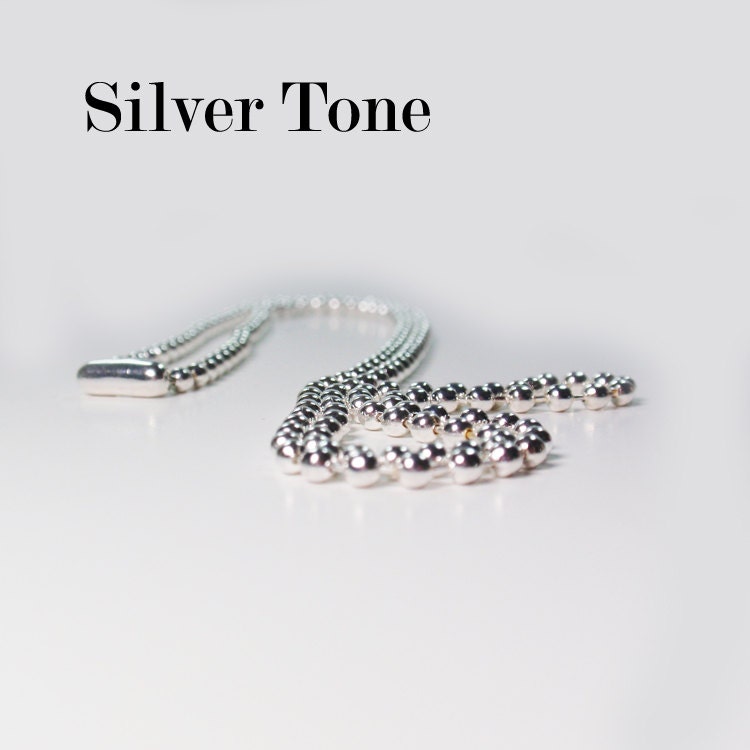 Shiny Silver Tone Ball Chain- 24 Inch