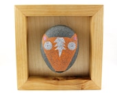 Fox Totem / Alaska Series / Framed Stone Mini by Amy Komar / FREE SHIPPING