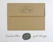 Ingrid Handwritten Address Stamp: your choice of self-inking or red rubber