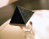 NEW SupHerOrgone Orgone Pyramid Ring- Black Shimmer
