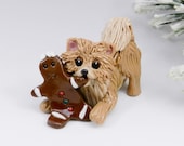 Pomeranian Ornament Gingerbread Cookie Porcelain
