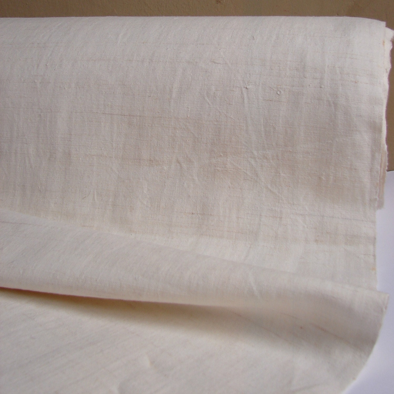 LAST PIECE 2 yards Antique Italian linen14 handwoven 90cm wide