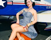 1940s vintage style halter sundress NEW cotton choose three prints