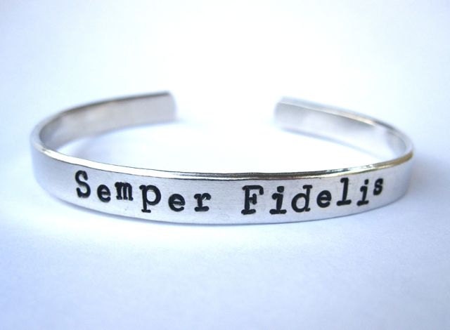 Semper Fidelis- Cuff Bracelet