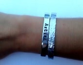 Plain Hammered Cuff Bracelet