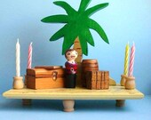Wooden  Female Pirate Cake Topper - Wedding, Showers, Birthday