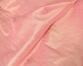 Peach Pink Blush Iridescent Dupioni Silk Fabric 26 x 11.5