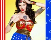 SALE... reg. price 545.00 Pre-Halloween SALE price 436.00... Full Wonder Woman Costume WITH cape Hurry...
