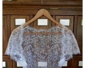 French Chantilly Lace Bolero Made to Order, Lace Shrug, Custom Chantilly Lace Bridal or Evening Shrug, Lace Bolero