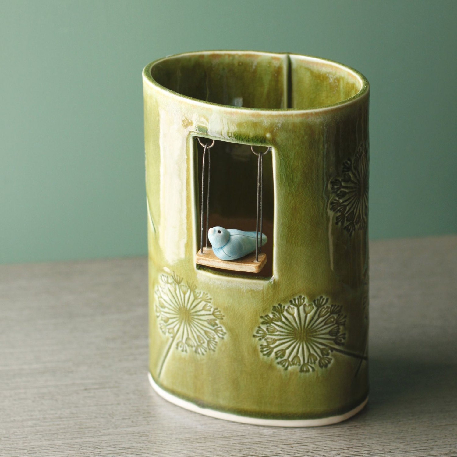 Swinging Bird Vase