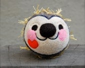 Needle Felted Hedgehog Jingle Ball Ready to Ship