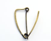Brass Fibula, Brass Brooch, Forged Jewelry, Brass Jewelry, Handmade Jewelry, Shield Brooch