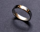 Pond Ripple 3.7mm Wedding Band. Faceted Band. Modern Contemporary Simple Sleek Elegant Design. Sterling Silver. Jewellery. Jewelry.