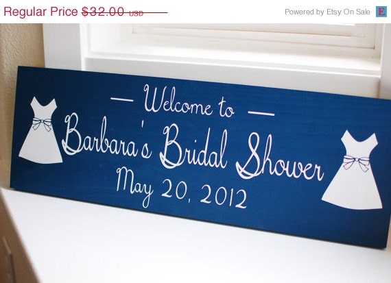 ON SALE Wedding Bridal Shower Sign - Perfect to display at your bridal shower - Painted Custom Sign