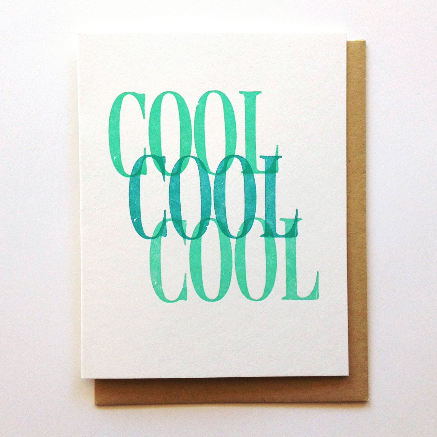 Cool Cool Cool Letterpress Card