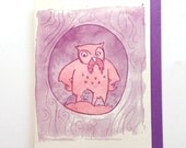 Mama Owl Letterpress Card