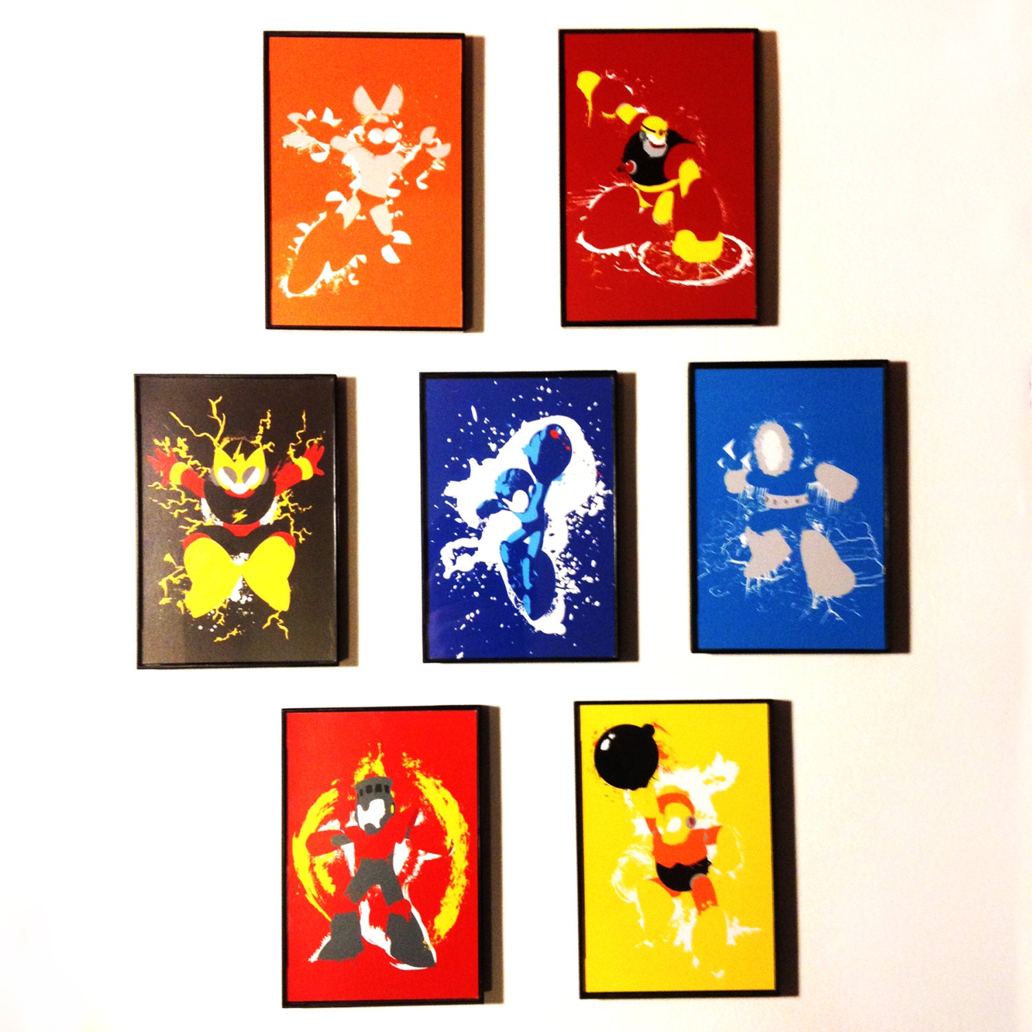 Framed Robot Masters of MM1 Print Set
