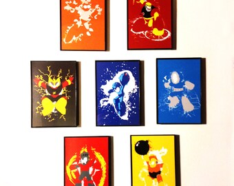 Framed Robot Masters of MM1 Print Set