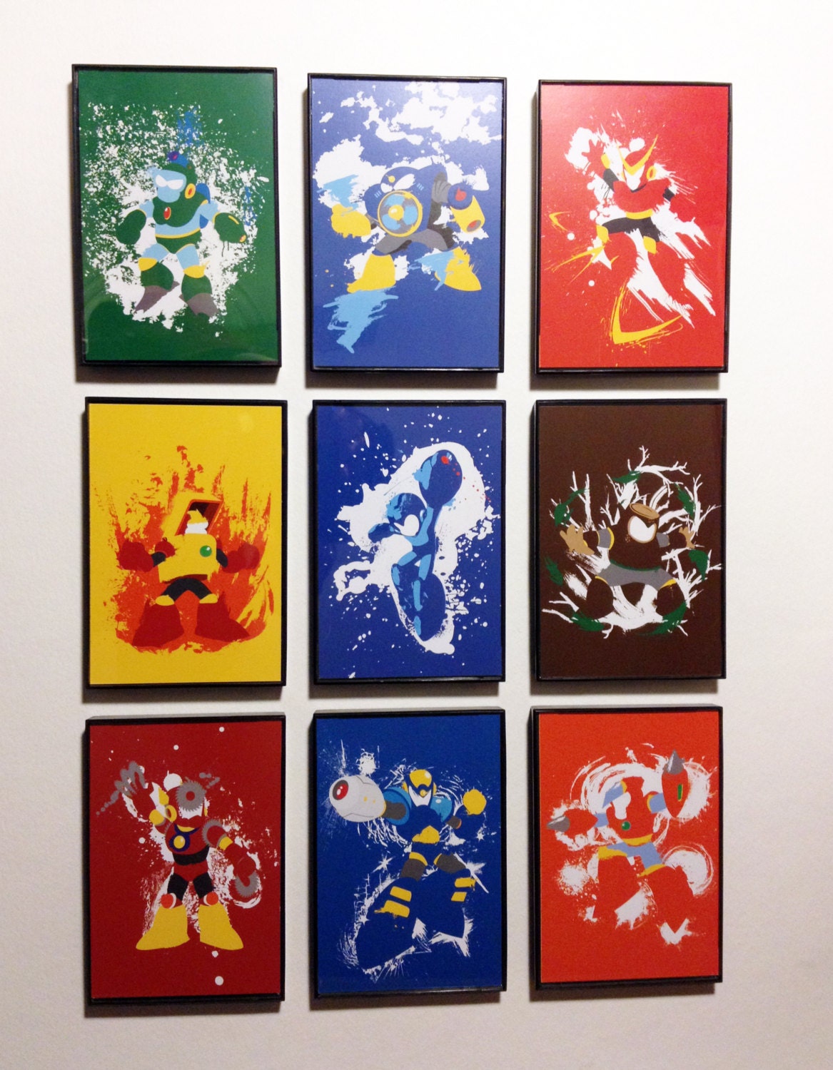 Framed Robot Masters of MM2 Print Set