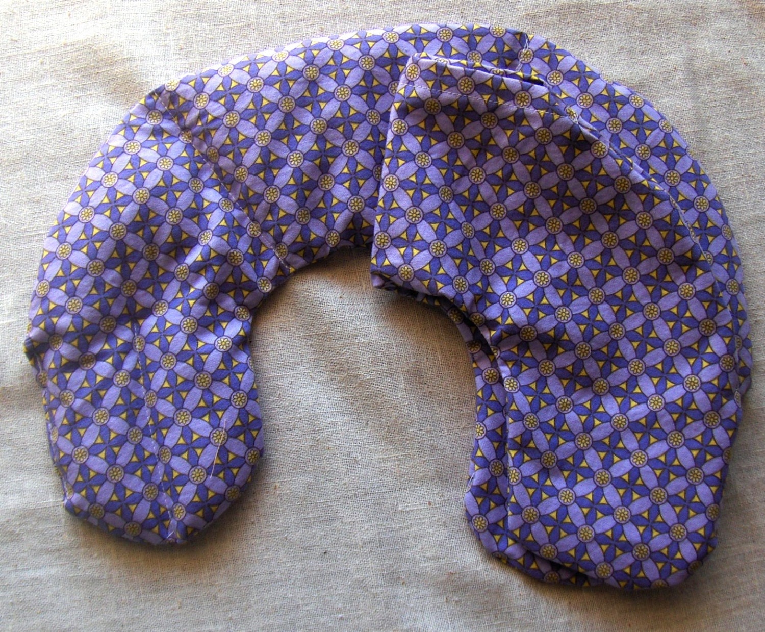 Flaxseed Headache and TMJ Pain Relief Pillow - Microwavable - Flax seed pillows - Purple