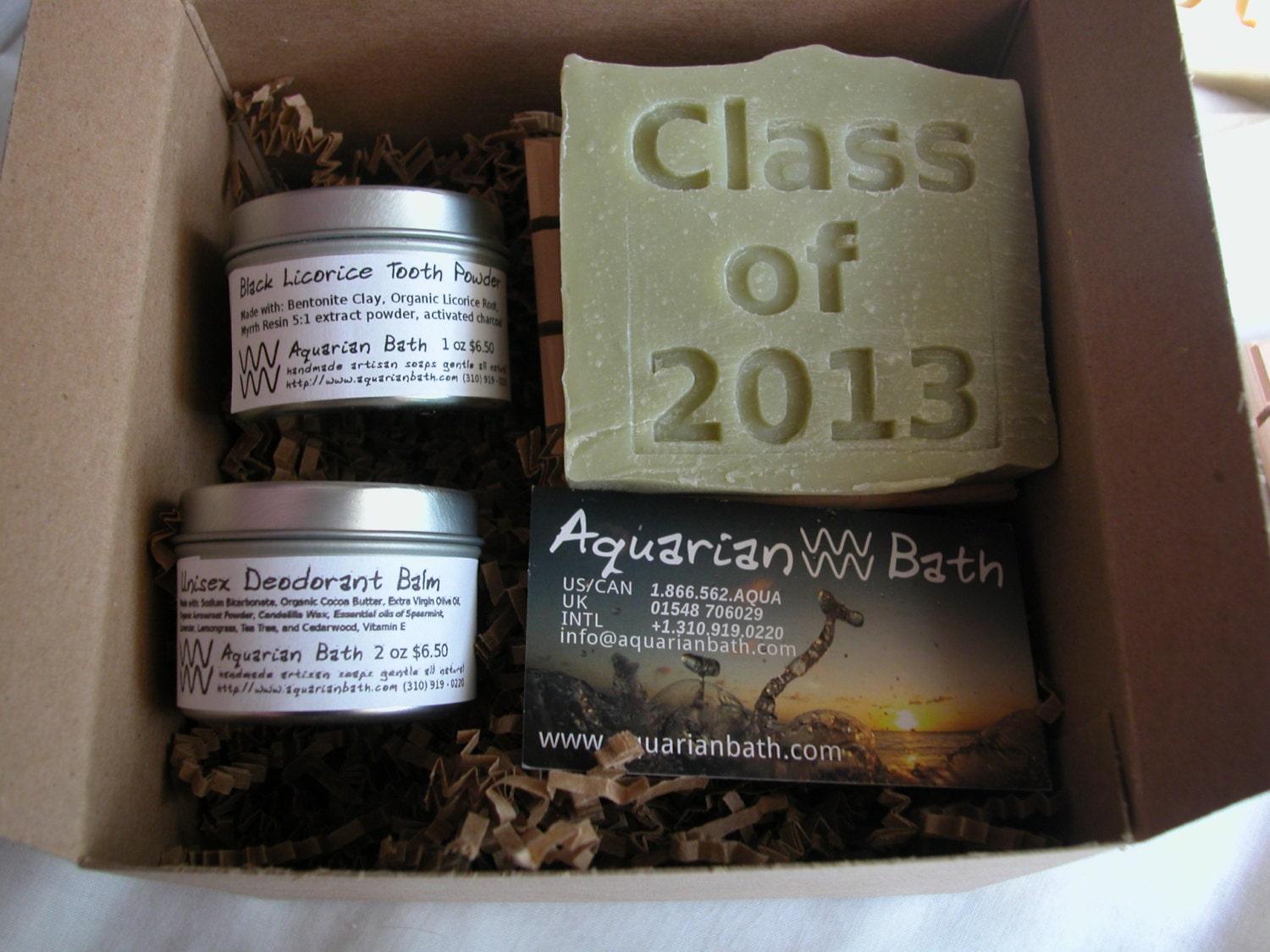 Class of 2013 Bath and Body Gift Set Key Lime Patchouli soap, Deodorant, Tooth Powder