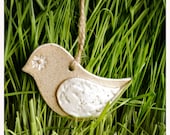 little birdie ornament - dove white (1)