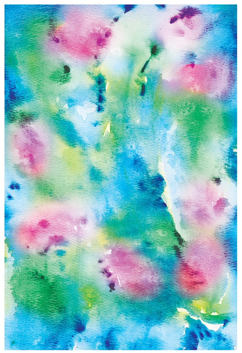 Abstract Peonies in Bloom - Ketubah BACKGROUND ONLY- 13x19in