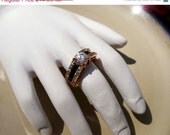 Summer Sale Vintage gold onyx diamond ring