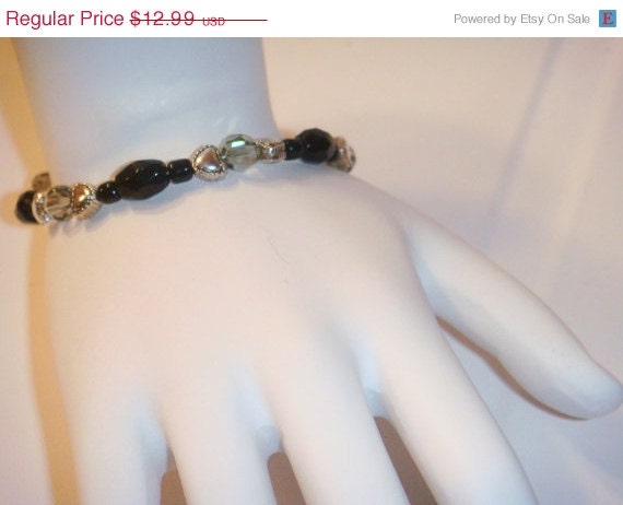 Summer Sale Swarovski heart toggle bracelet