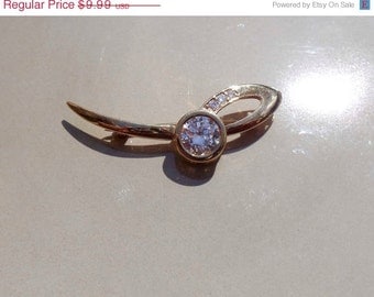 Summer Sale Vintage Gold Rhinestone Art Deco Brooch korea