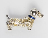Vintage Dog Brooch Dachshund Figrual Pin