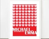 Personalized Wedding Date Concert Poster - Customized with Name and Date