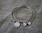 Hand Stamped Stacked Bracelets