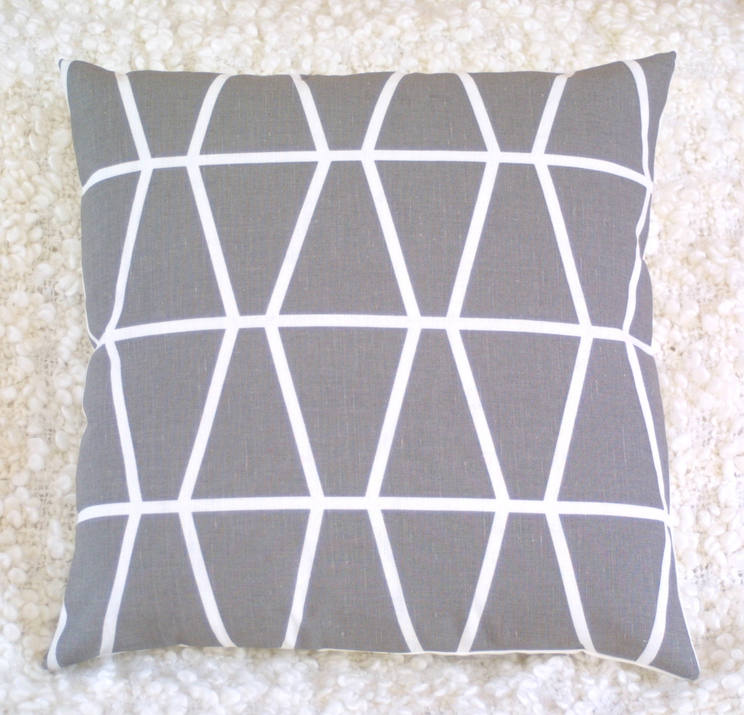Grey Fasett by Spira geometric cushion cover pillow Scandinavian style
