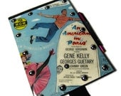 iPad mini Case Leather Nook Kindle or Nexus 7 case upcycled from salvaged record album cover vintage An American in Paris