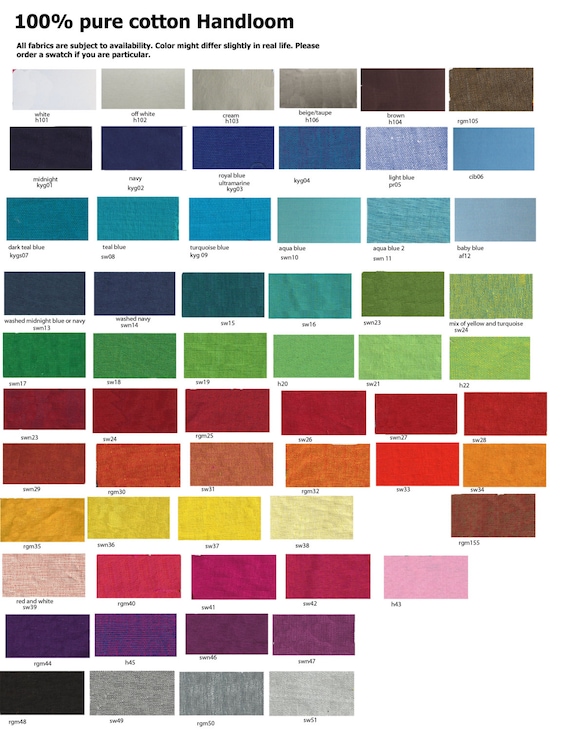 Comfy Heaven Fabric Swatches.