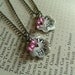 Little Sisters Custom Hand Stamped Aluminum Daisy Set of Two Necklaces Limited Edition by MyBella