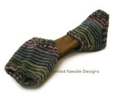Spa Socks - Hand Knit Black and Multi Colored Striped Spa or Heel Socks