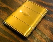 Vintage Polished Brass Klix Marathon I.D. Cigarette Card Case