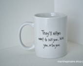 hunger games hand painted mug