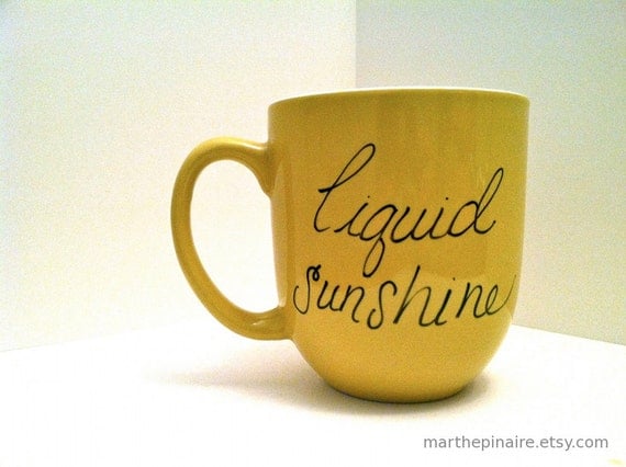 r e s e r v e d l i s t i n g for Sarah liquid sunshine hand painted yellow mug 3.0