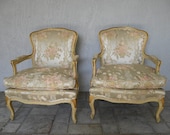 Pair of Louis XV Style Fauteuils by Meyer, Gunther, Martini of NY