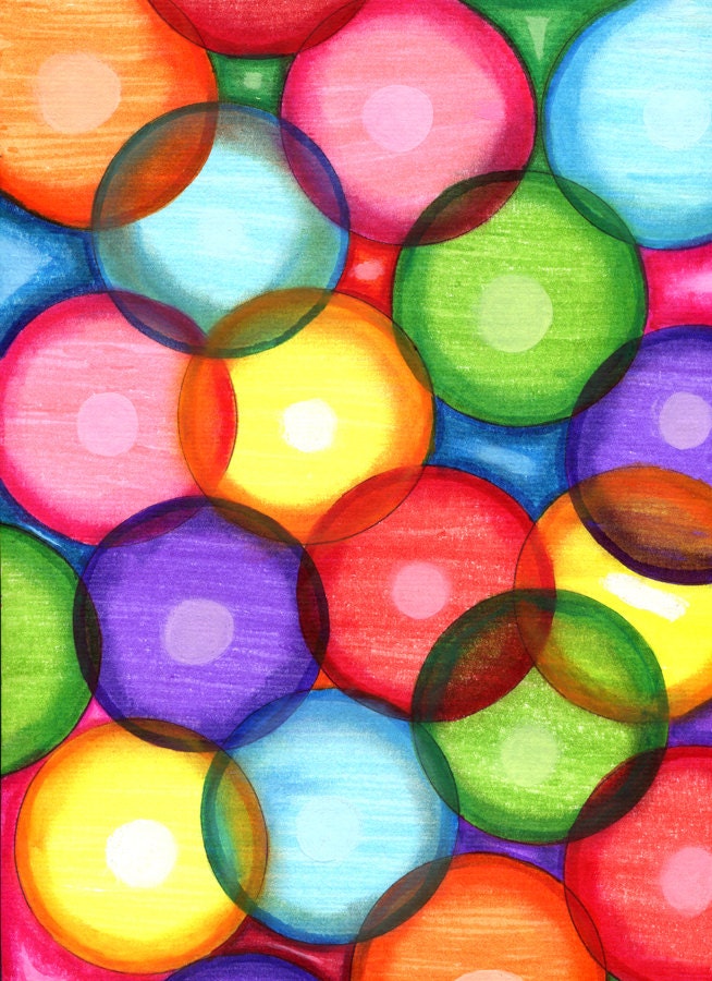 Carma circles abstract art original pop modern shapes Spirituality cubist