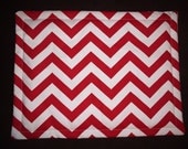 Set of 4 Red Chevron Placemats