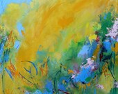 Fine Art Giclee Print -Original featured on West Elm blog - Gallery Wrapped-Contemporary Abstract Landscape Print