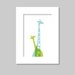 giraffe baby giclee print on fine art paper. 4X6"